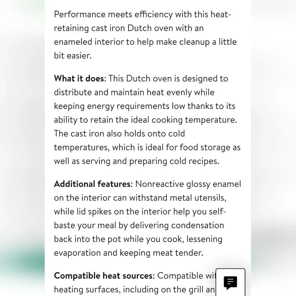 Viking 5QT Cast Iron Dutch‎ Oven/Roaster- Nantucket